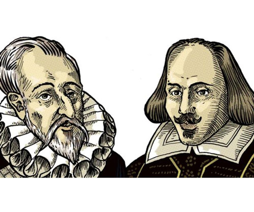 Cervantes y Shakespeare. Foto: Pinterest