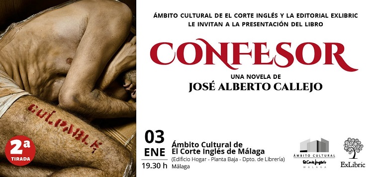 La 2ª tirada de 'Confesor' tendrá su presentación en el Corte Inglés de Málaga